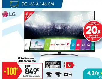 Conforama Téléviseur Uhd connectée offre