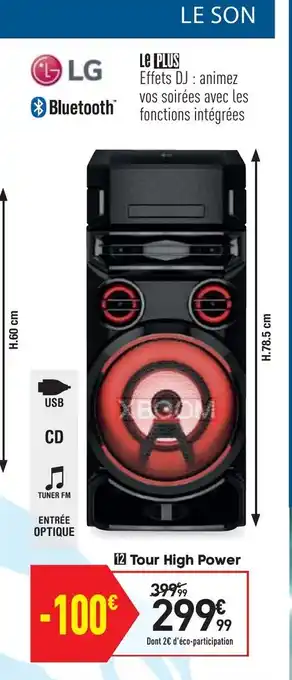 Conforama Tour High Power offre