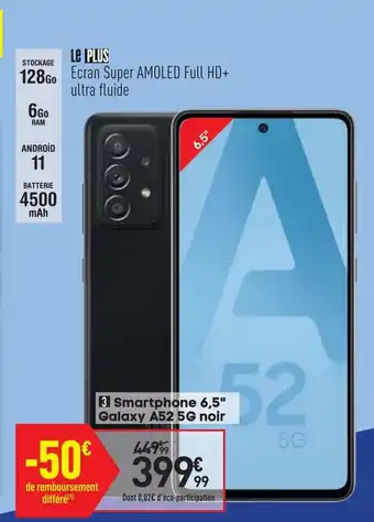 Conforama Smartphone 6.5 galaxy A52 5g noir offre