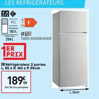Conforama Réfrigérateur 2 portes offre