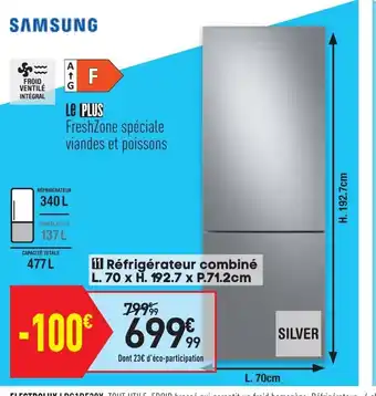 Conforama Réfrigérateur combiné offre