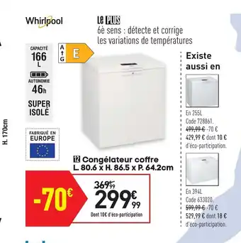 Conforama Congélateur coffre offre
