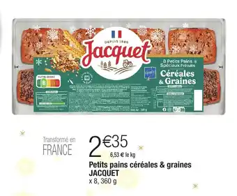 Migros JACQUET Petits pains céréales & graines offre