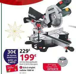 Mr Bricolage METABO Scie à onglet radiale 1500 W offre