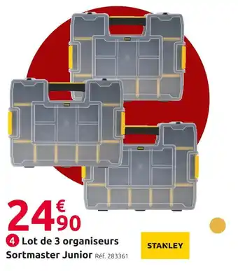 Mr Bricolage STANLEY Lot de 3 organiseurs Sortmaster Junior offre