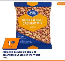 SNACKS OF THE WORLD Honey & salt cashew mix salted