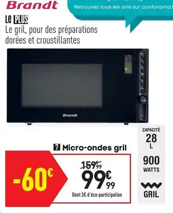 Conforama Micro-andes grill offre
