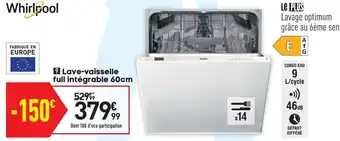 Conforama Lave-vaiselle full intégrable 60 cm offre
