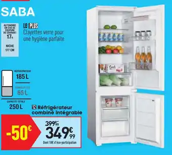 Conforama Réfrigérateur combiné intégrable offre