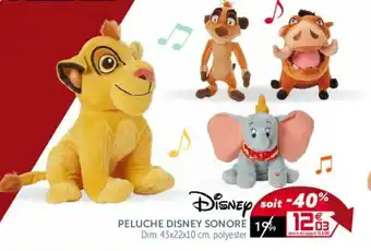 Gifi Peluche disney sonore offre