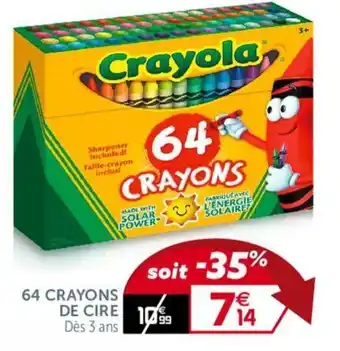 64 crayons de cire