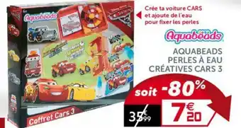 Aquabeads perles à eau créatives cars 3