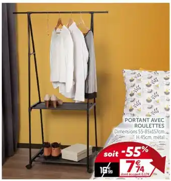 Gifi Portant avec Roulette offre