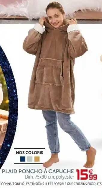 Gifi Plaid poncho à Capuche offre