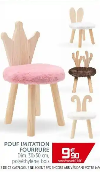 Gifi Pouf Imitation Fourrure offre