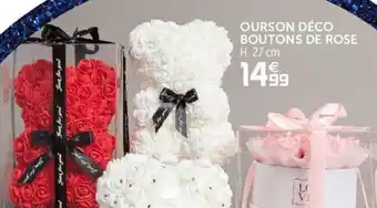 Ourson Déco Boutons de Roses