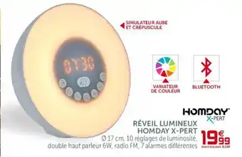Gifi Réveil Lumineux Homday X-Pert offre