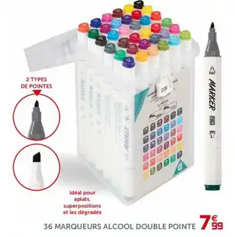 Gifi 36 Marqueurs Alcool Double Pointe offre