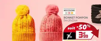 Gifi Bonnet Pompon offre