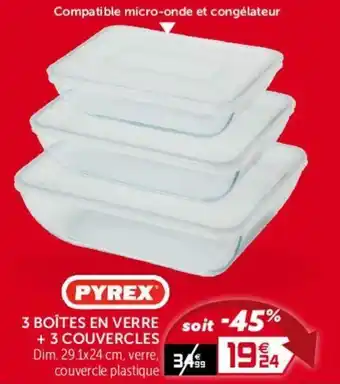 Gifi 3 Boîtes En Verre offre