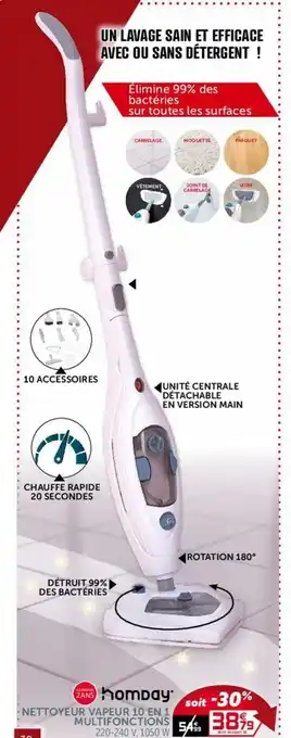 Gifi Nettoyeur Vapeur 10 en 1 offre