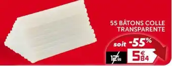 Gifi 55 Bâtons Colle Transparente offre