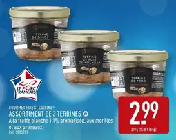 ALDI GOURMET FINEST CUISINE Assortiment de 3 terrines offre