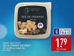 ALDI GOURMET FINEST CUISINE DÉS DE FROMAGE AUX NOIX offre
