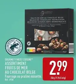ALDI GOURMET FINEST CUISINE Assortiment Fruits de Mer au Chocolat Belge offre