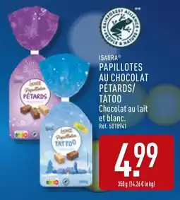 ALDI ISAURA Papillotes au chocolat Pétards/ Tatoo offre