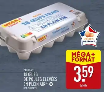 ALDI PICOTA 18 œufs de poules élevées en plein air offre