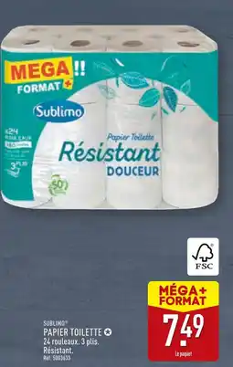 ALDI SUBLIMO Papier Toilette offre
