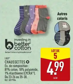 ALDI L&D Chaussettes offre