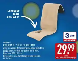 ALDI AMBIANO Coussin de siège chauffant offre