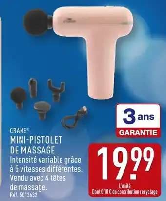 ALDI CRANE Mini-pistolet de massage offre