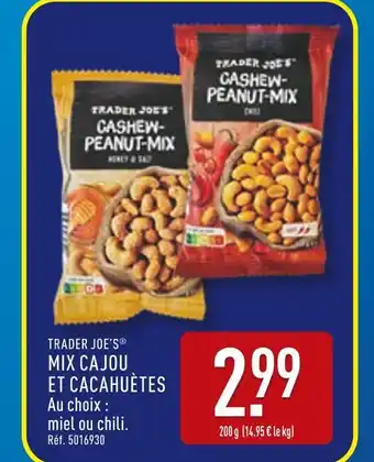 ALDI TRADER JOE'S Mix cajou et cacahuètes offre