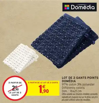 Intermarché Hyper DOMÉDIA Lot de 2 gants points offre