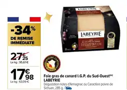 Carrefour Market LABEYRIE Foie gras de canard I.G.P. du Sud-Ouest offre