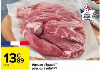 Carrefour Market Agneau: epaule avec os à rôtir offre