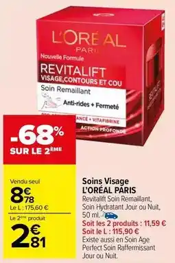 Carrefour Market L'oréal - soins visage offre