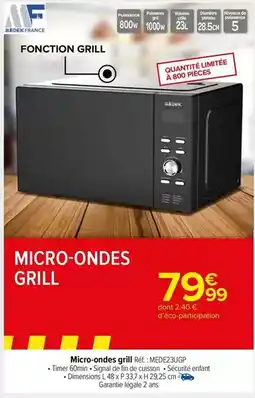 Carrefour Market Medek - micro-ondes grill réf. med234jgp offre