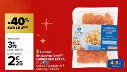 Carrefour Carrefour - lardons de saumon fumé offre