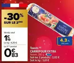 Carrefour Carrefour - toasts extra offre