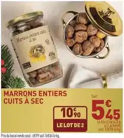 Grand Frais Marrons entiers cuits à sec offre