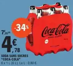E.Leclerc Coca cola - soda sans sucres offre