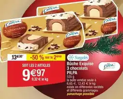 Cora Pilpa - bûche exquise 3 chocolats offre