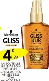 Stokomani Schwarzkopf - la bouteille huile de soin precieuse cheveux très aimes secs offre