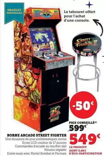 Hyper U Borne arcade street fighter offre