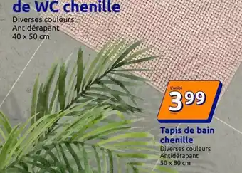 Action Tapis de bain chenille offre