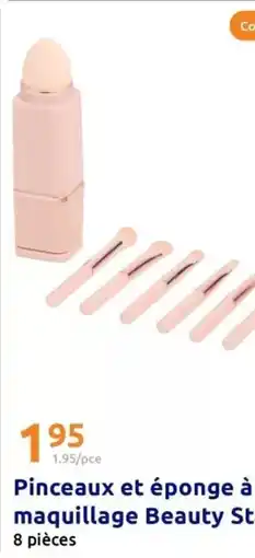 Pinceaux et éponge à maquillage beauty strico